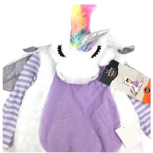 UNICORN costume 0-6 Months hooded 3 piece SET plush HALLOWEEN NWT twins triplets - Picture 2 of 8